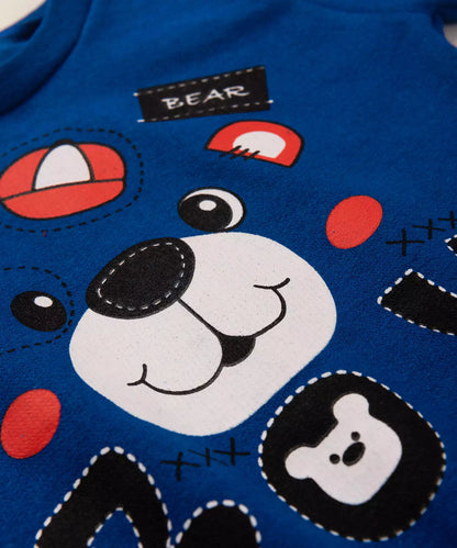 Conjunto de Inverno para Bebê Menino Urso Azul
