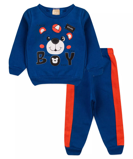 Conjunto de Inverno para Bebê Menino Urso Azul