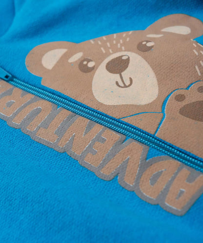 Conjunto de Inverno para Bebê Menino Urso em Azul