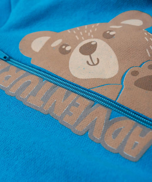 Conjunto de Inverno para Bebê Menino Urso em Azul