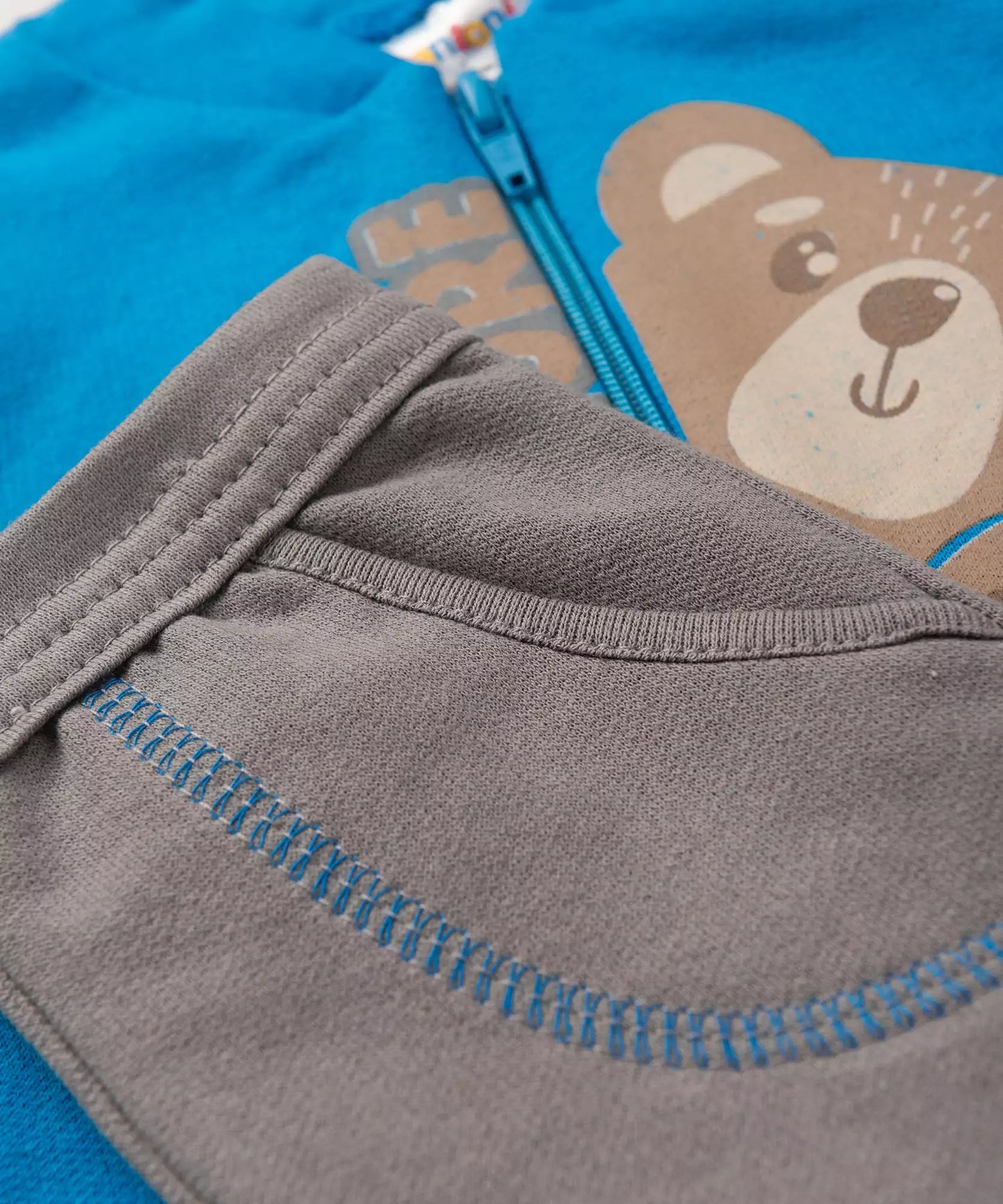 Conjunto de Inverno para Bebê Menino Urso em Azul