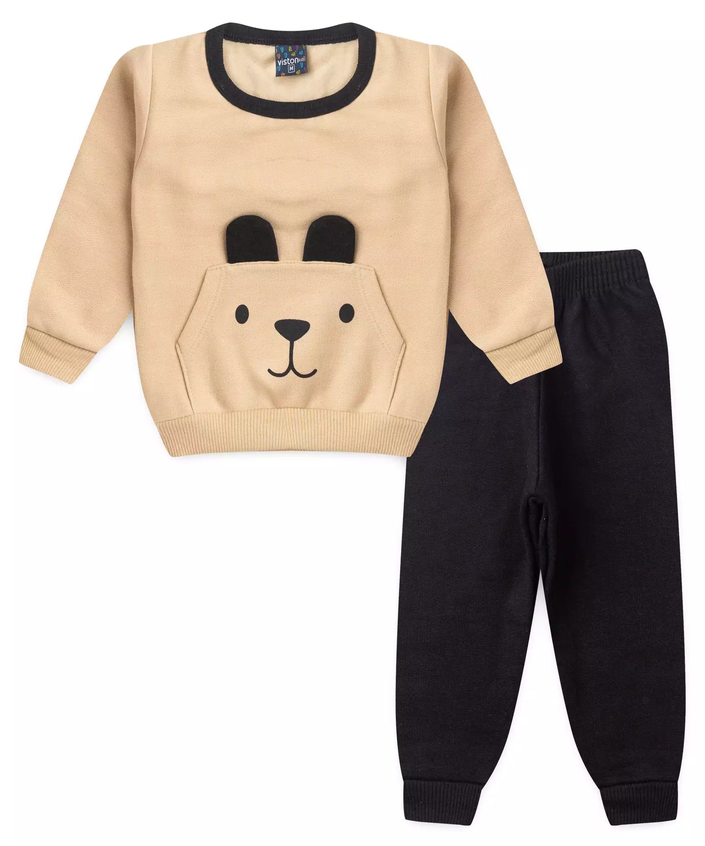 Conjunto de Inverno para Bebê Menino Urso Bege
