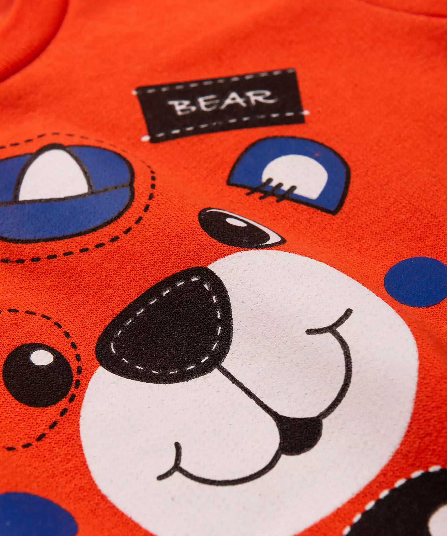Conjunto de Inverno para Bebê Menino Urso Laranja