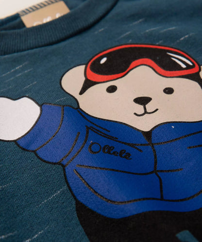 Conjunto de Inverno para Bebê Menino Urso Verde