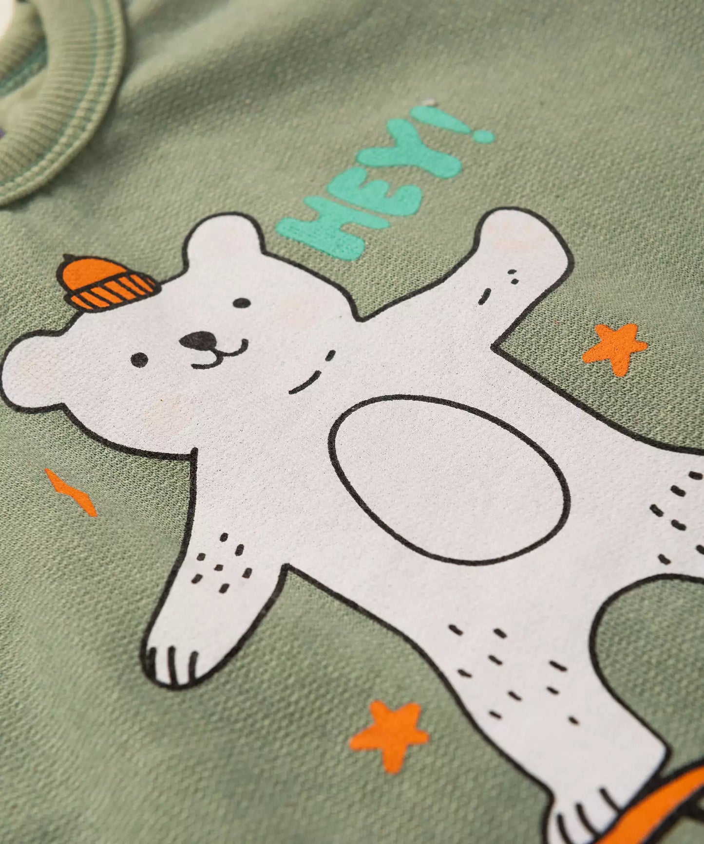 Conjunto de Inverno para Bebê Menino em Urso Verde