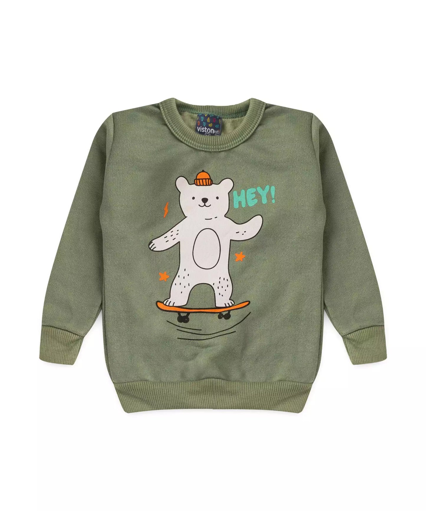 Conjunto de Inverno para Bebê Menino em Urso Verde