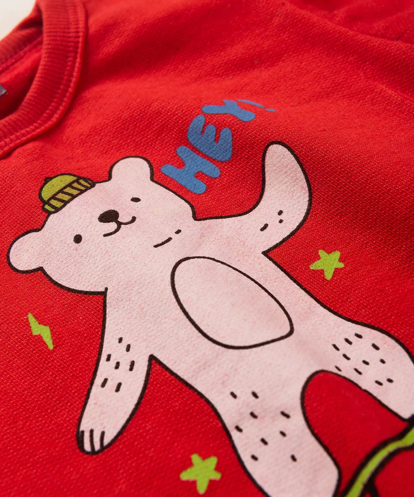 Conjunto de Inverno para Bebê Menino Urso Vermelho