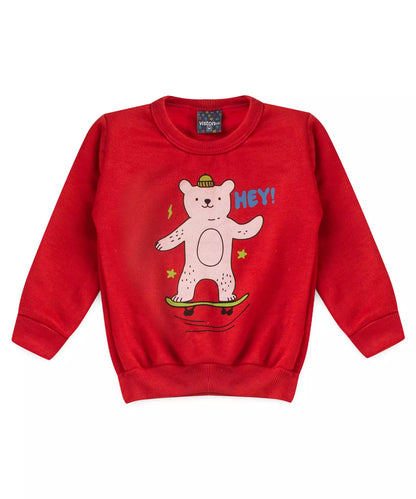 Conjunto de Inverno para Bebê Menino Urso Vermelho