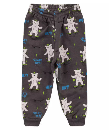 Conjunto de Inverno para Bebê Menino Urso Vermelho