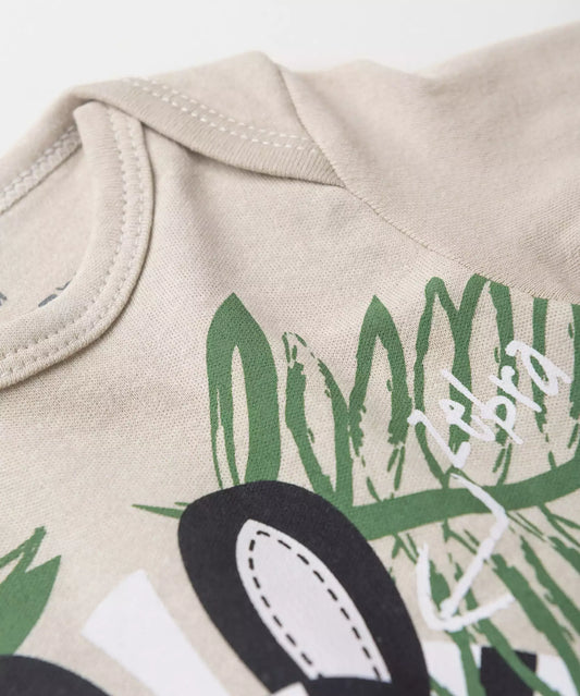 Conjunto de Inverno para Bebê Menino Zebrinha Marrom