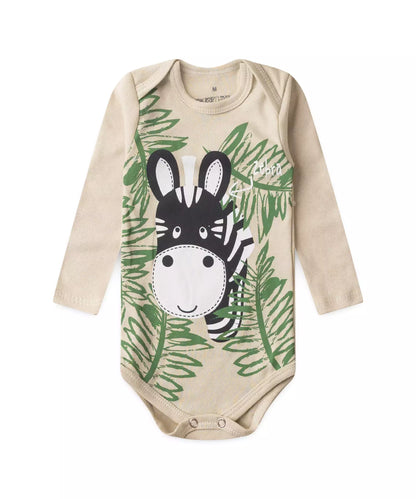 Conjunto de Inverno para Bebê Menino Zebrinha Marrom
