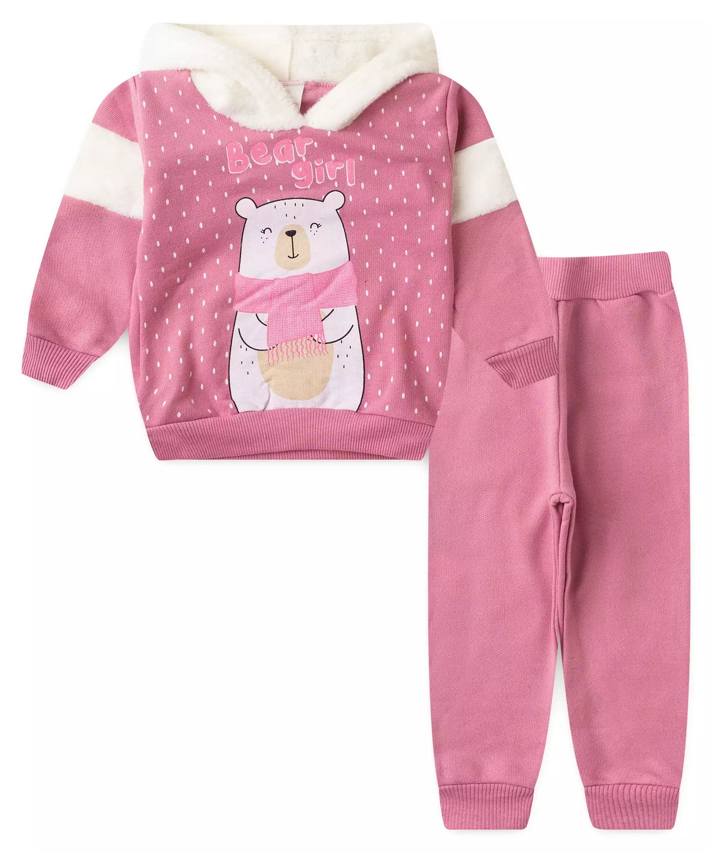 Conjunto de Inverno para Menina Bear Rosa