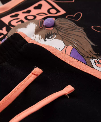 Conjunto de Inverno para Menina Cachorrinho Preto