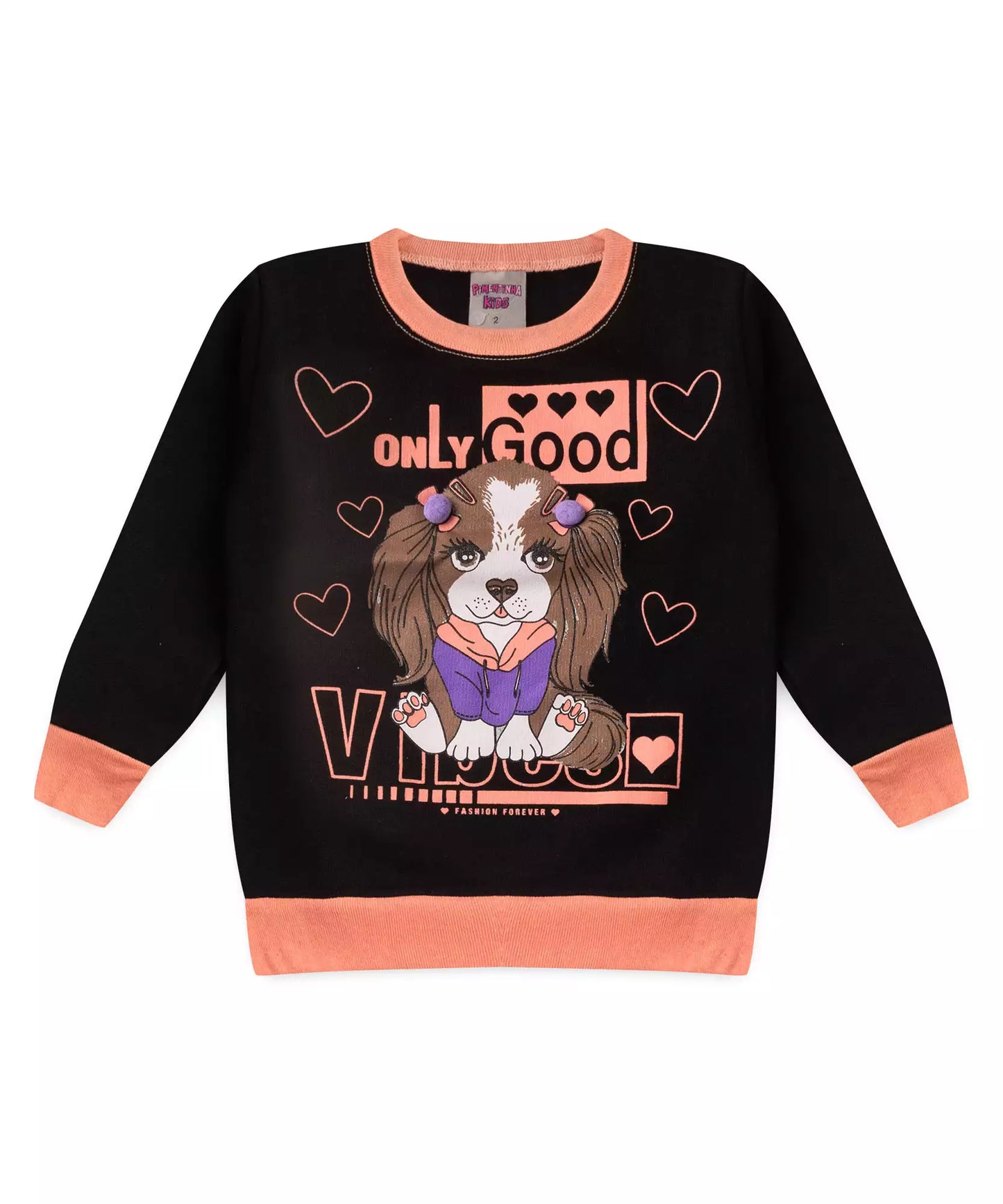 Conjunto de Inverno para Menina Cachorrinho Preto