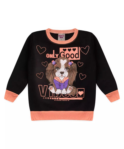 Conjunto de Inverno para Menina Cachorrinho Preto