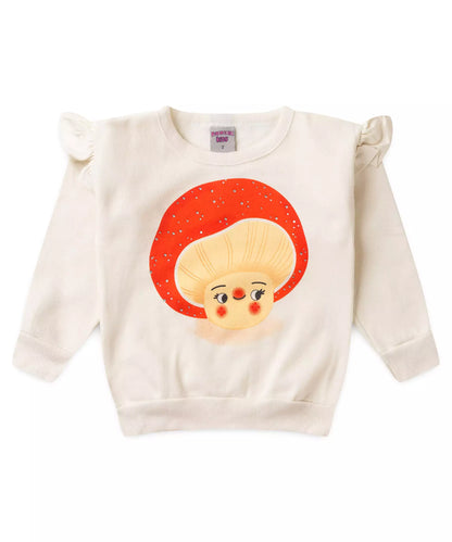 Conjunto de Inverno para Menina Cogumelo Marfim