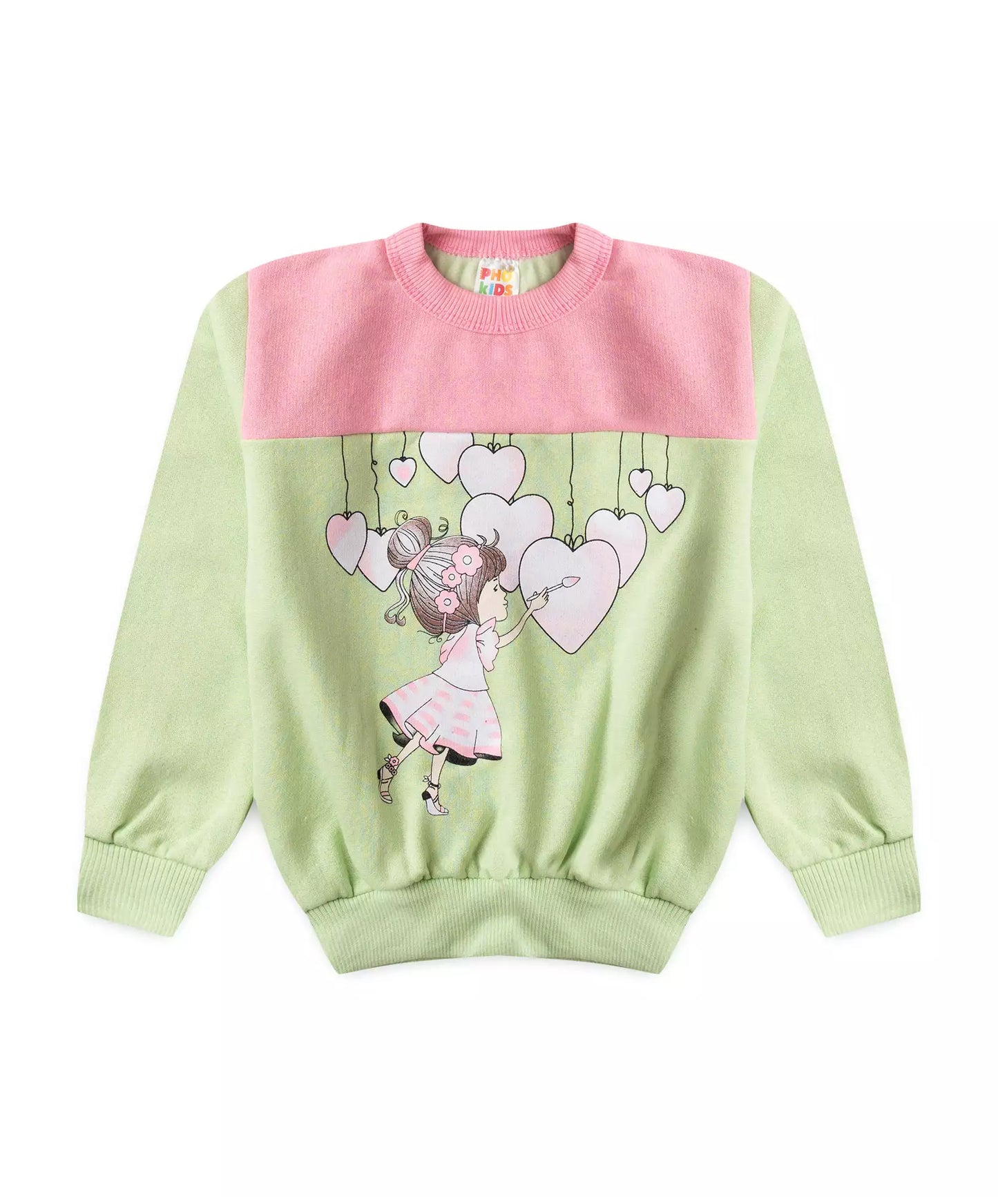 Conjunto de Inverno para Menina Coração Verde