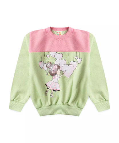 Conjunto de Inverno para Menina Coração Verde