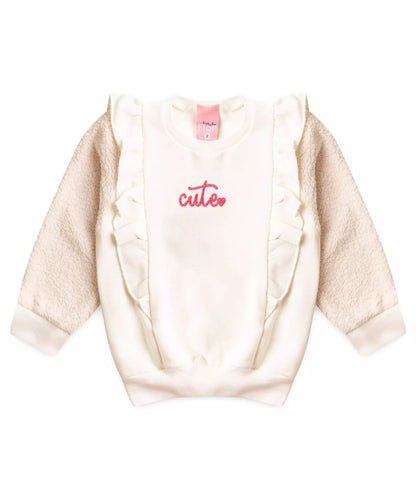 Conjunto de Inverno para Menina Cute Marfim