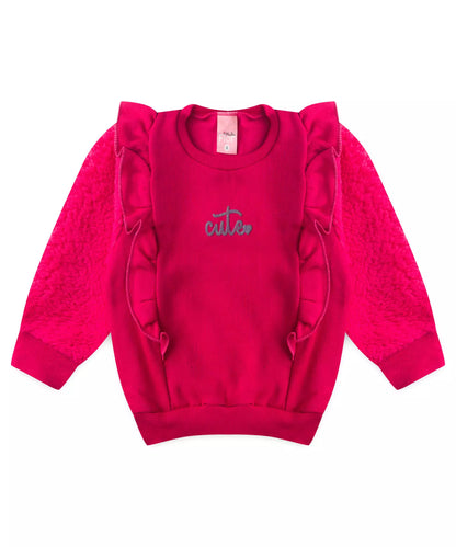 Conjunto de Inverno para Menina Cute Pink