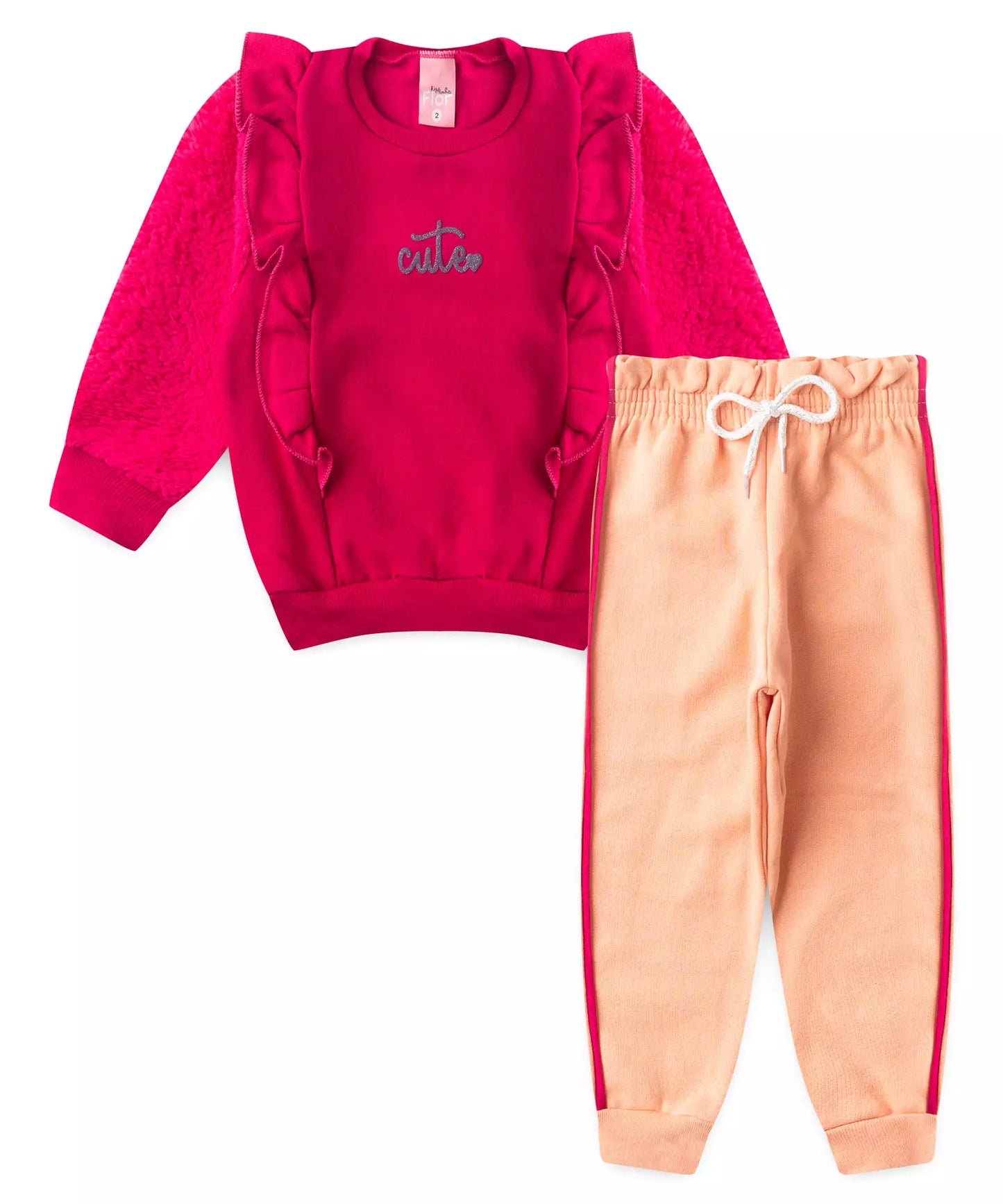 Conjunto de Inverno para Menina Cute Pink