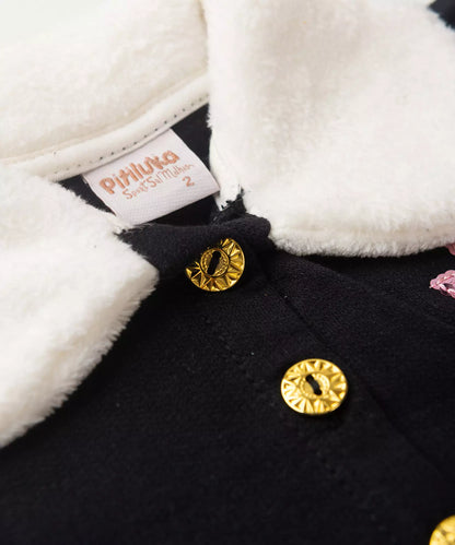 Conjunto de Inverno para Menina Dálmata Preto