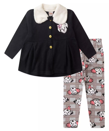 Conjunto de Inverno para Menina Dálmata Preto