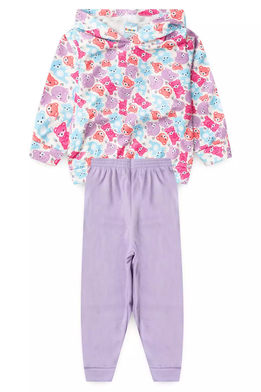 Conjunto de Inverno para Menina Doces Ursinhos Marfim