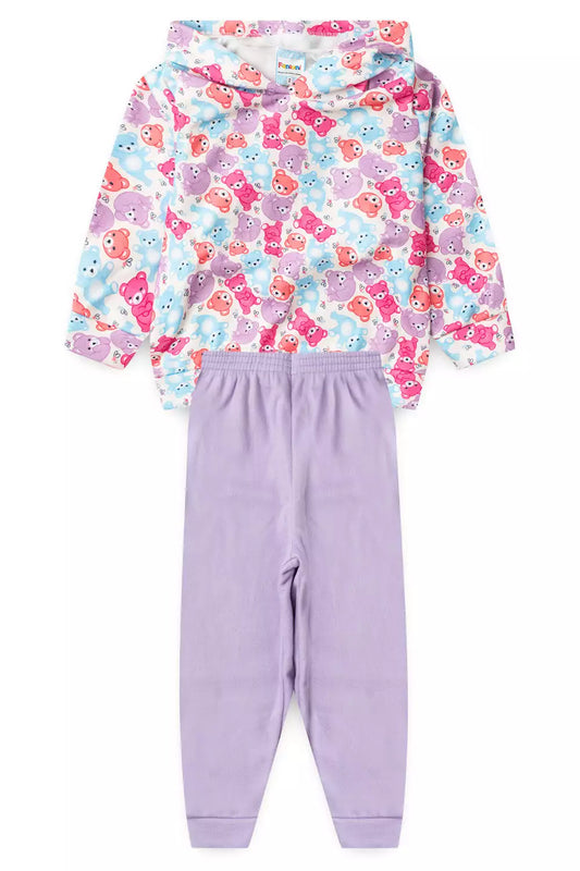 Conjunto de Inverno para Menina Doces Ursinhos Marfim