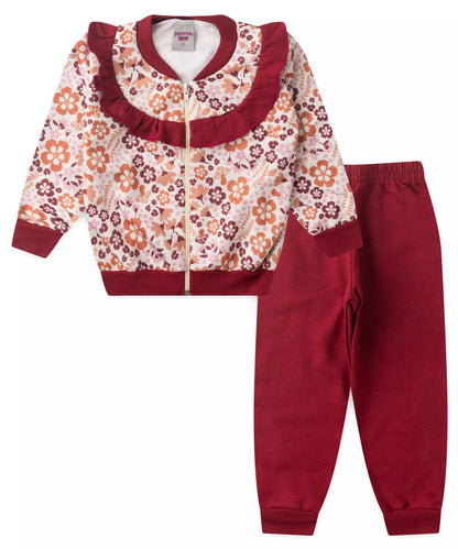 Conjunto de Inverno para Menina Florzinha Marfim
