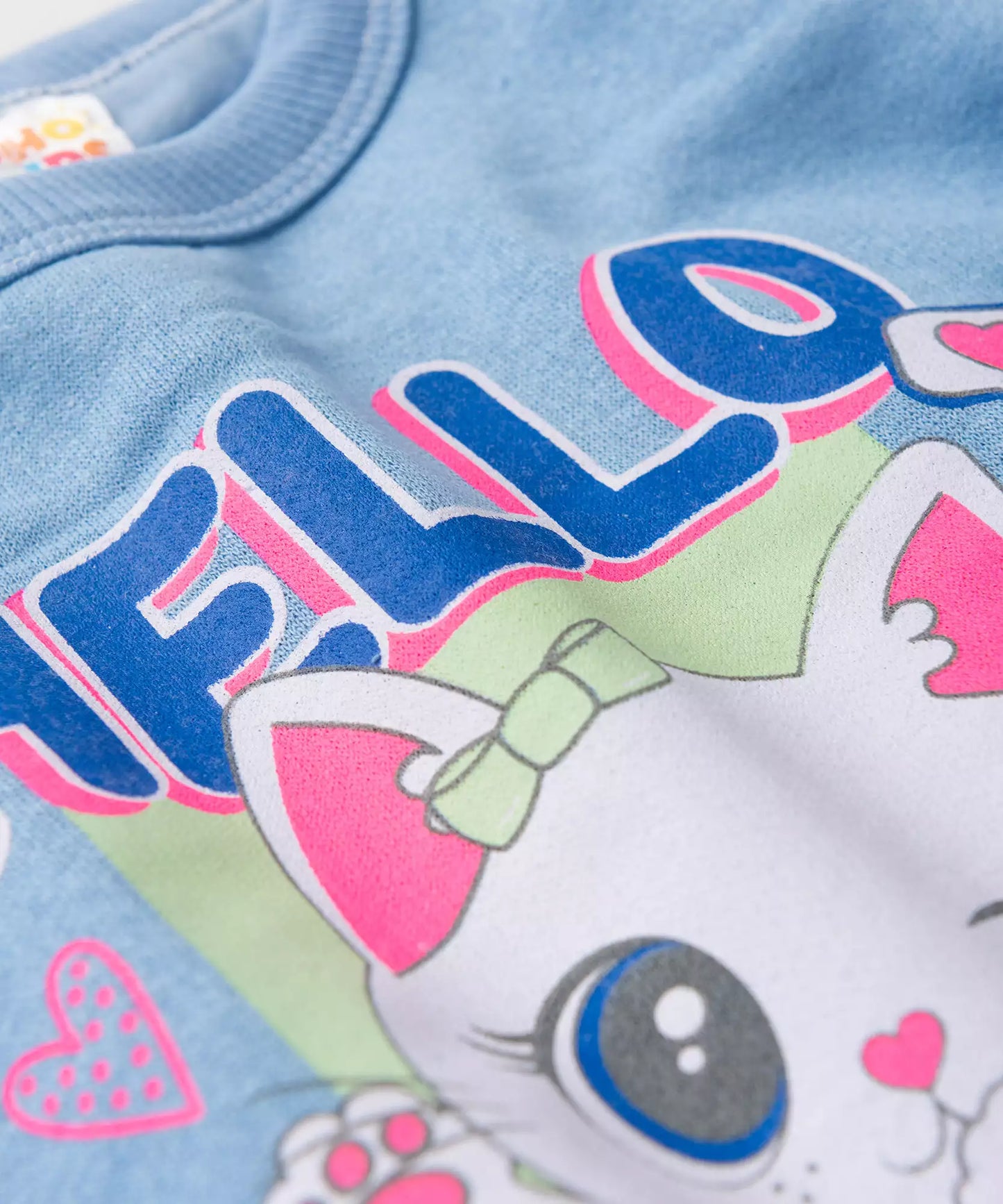Conjunto de Inverno para Menina Gatinho Fofo Azul