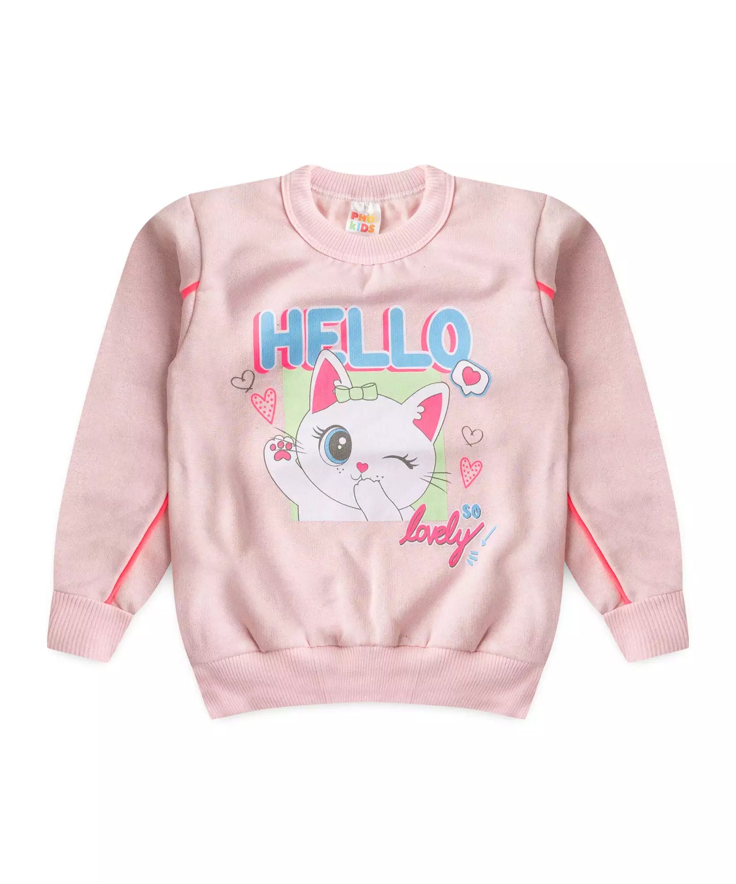 Conjunto de Inverno para Menina Gatinho Fofo Rosa