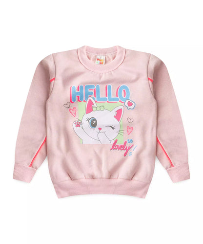 Conjunto de Inverno para Menina Gatinho Fofo Rosa