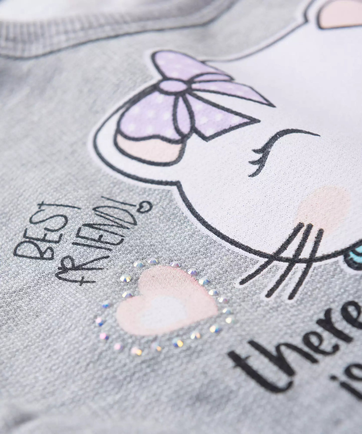 Conjunto de Inverno para Menina Gatinho Mescla