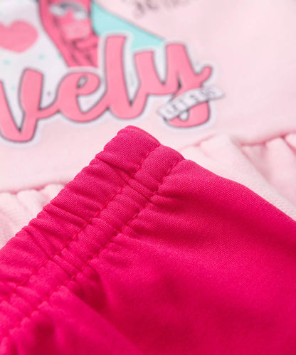 Conjunto de Inverno para Menina Gatinho no Rosa