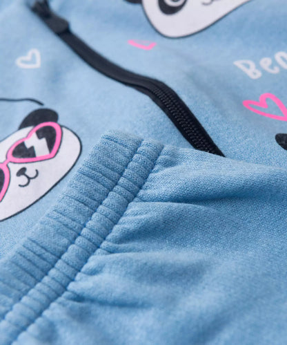 Conjunto de Inverno para Menina Pandinha Azul