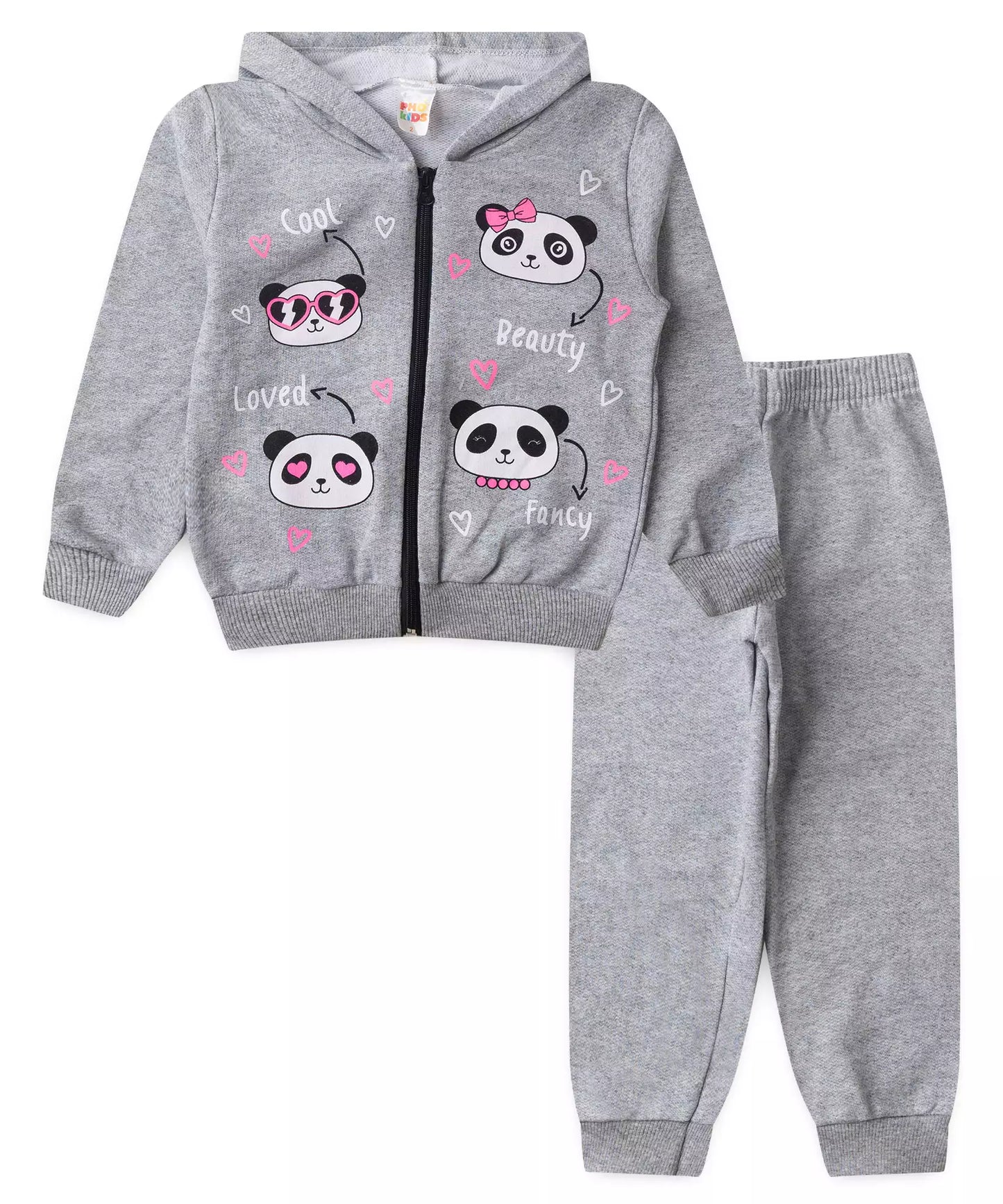 Conjunto de Inverno para Menina Pandinha Rosa