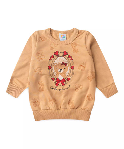 Conjunto de Inverno para Menina Ursinha Marrom