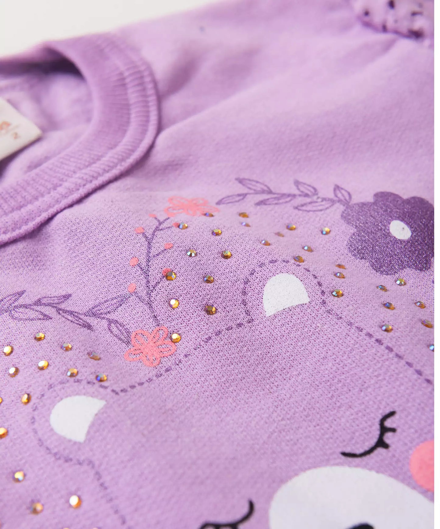 Conjunto de Inverno para Menina Ursinho Fofo Lilás
