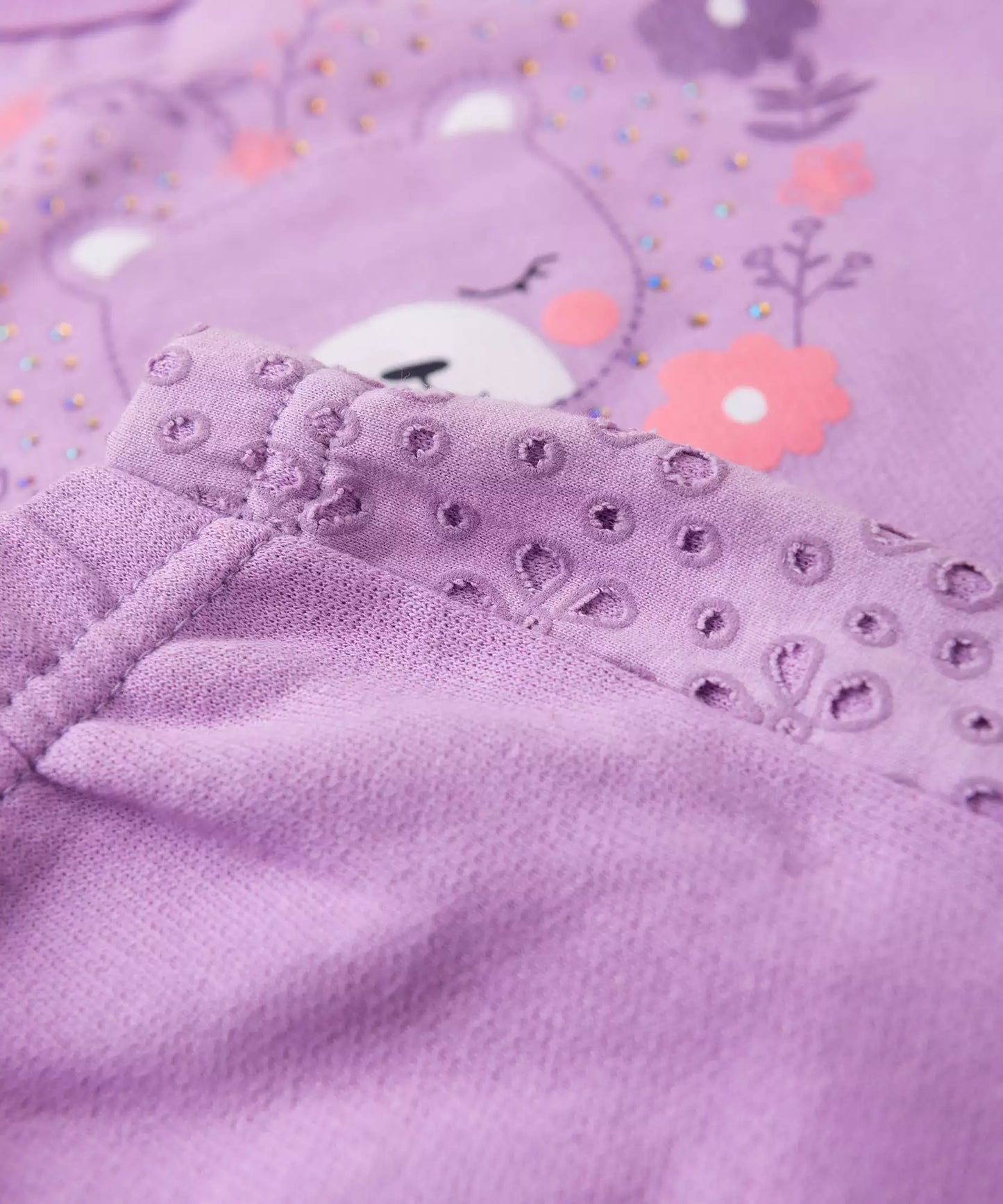 Conjunto de Inverno para Menina Ursinho Fofo Lilás