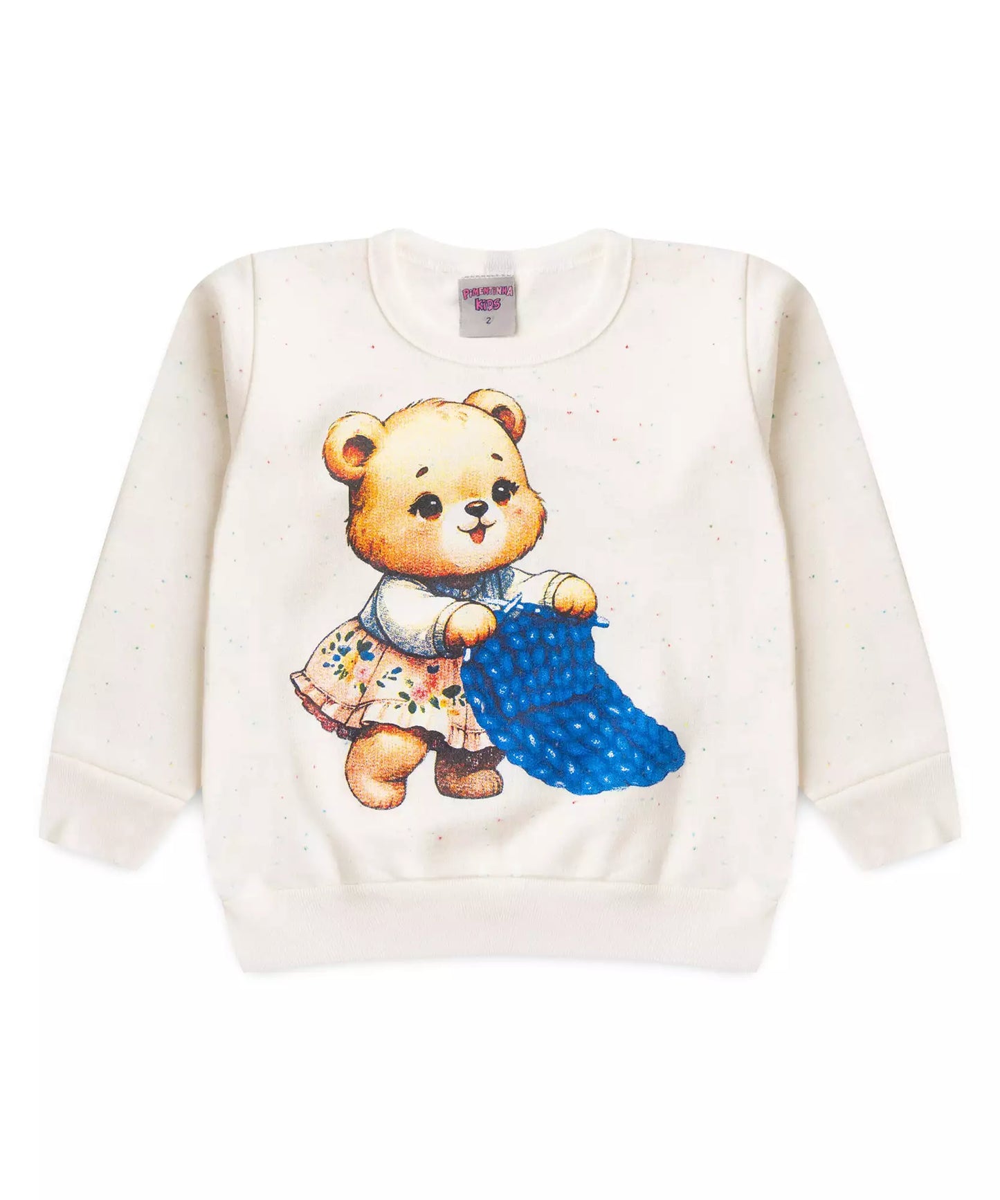 Conjunto de Inverno para Menina no Ursinho no Marfim