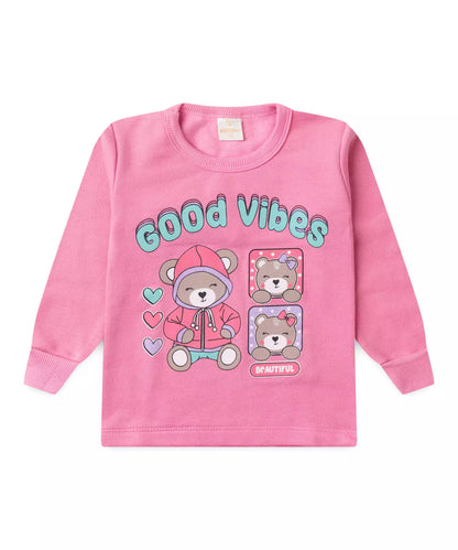 Conjunto de Inverno para Menina no Ursinho Rosa