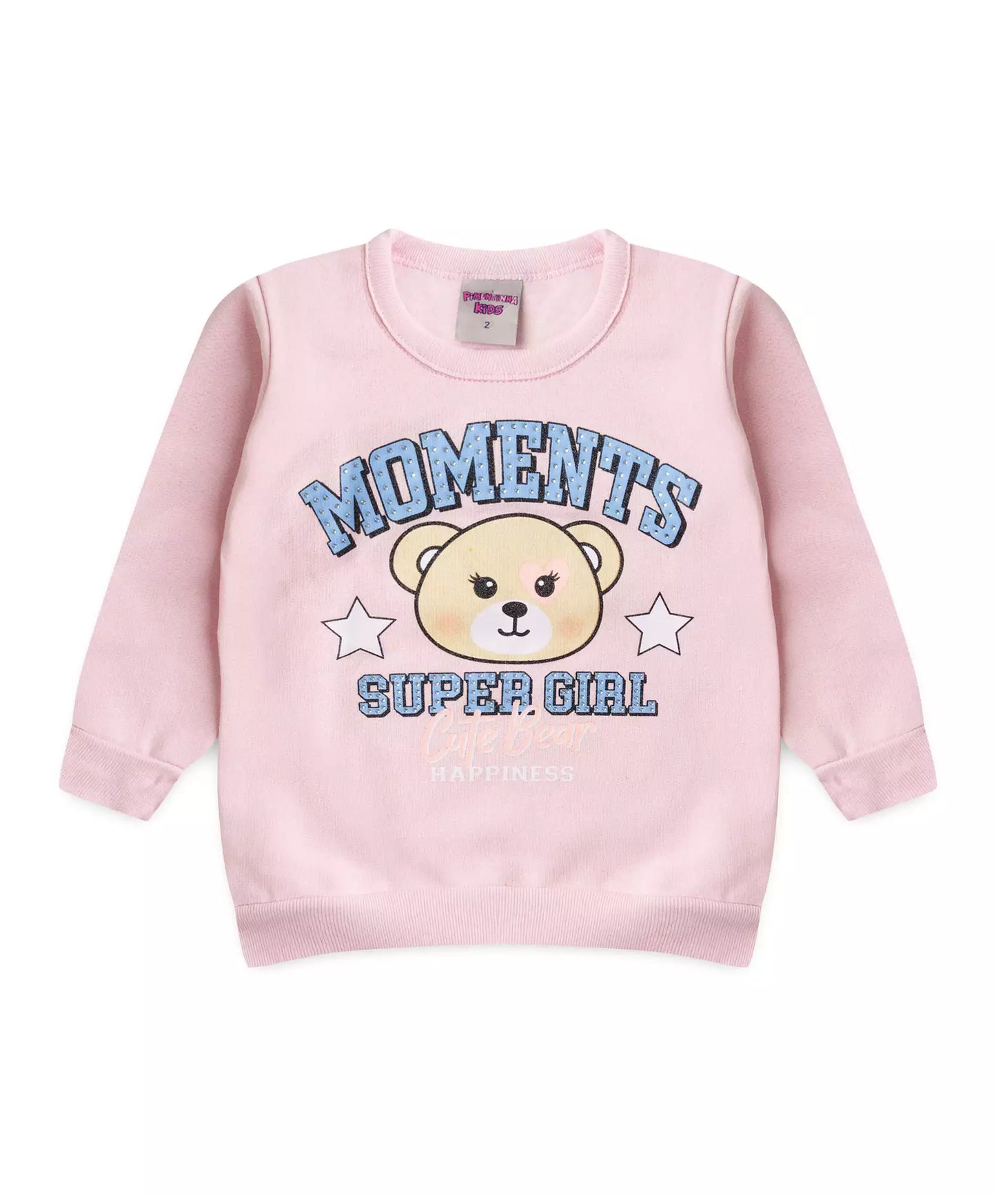 Conjunto de Inverno para Menina em Ursinho Rosa