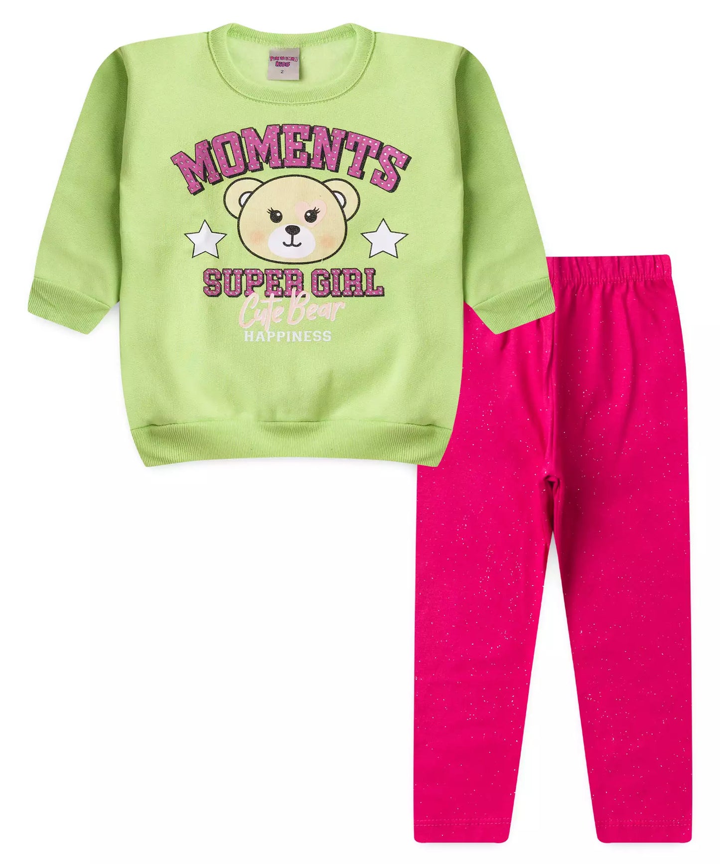 Conjunto de Inverno para Menina Ursinho Verde