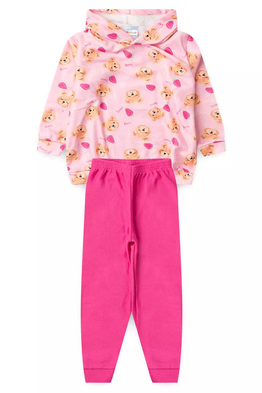 Conjunto de Inverno para Menina Ursinhos Encantados Rosa