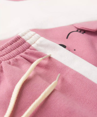 Conjunto de Inverno para Menina Urso Marfim