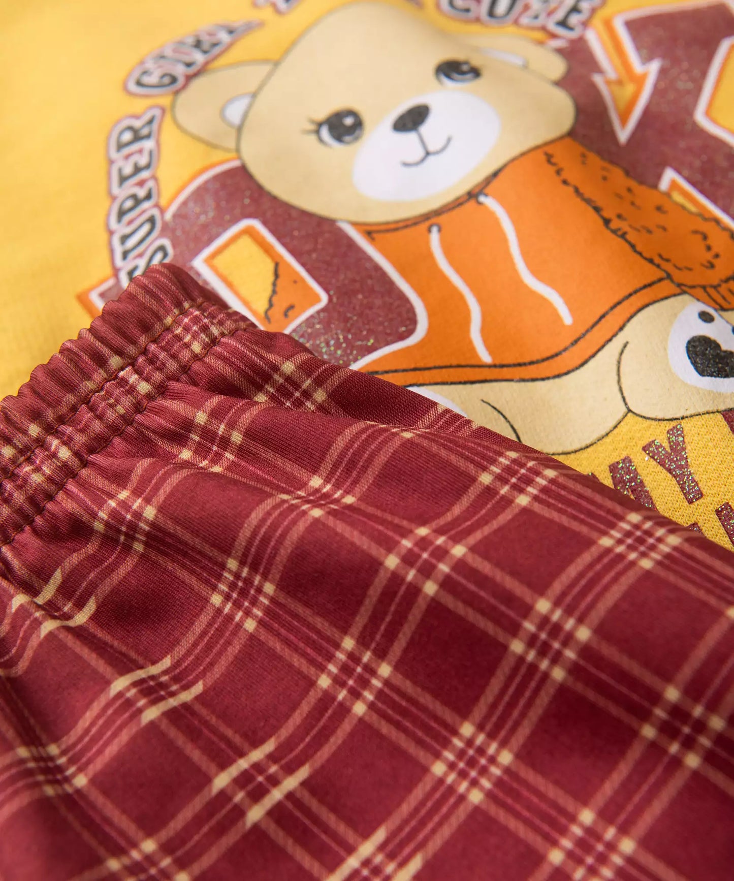 Conjunto de Inverno para Menina Urso Marrom