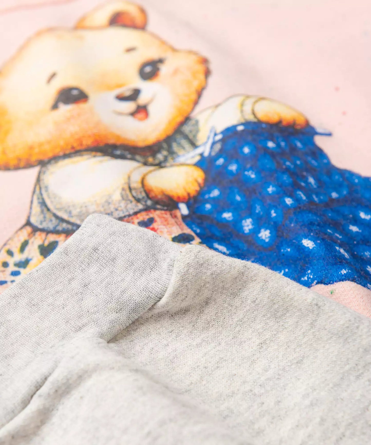 Conjunto de Inverno para Menina Urso Rosa