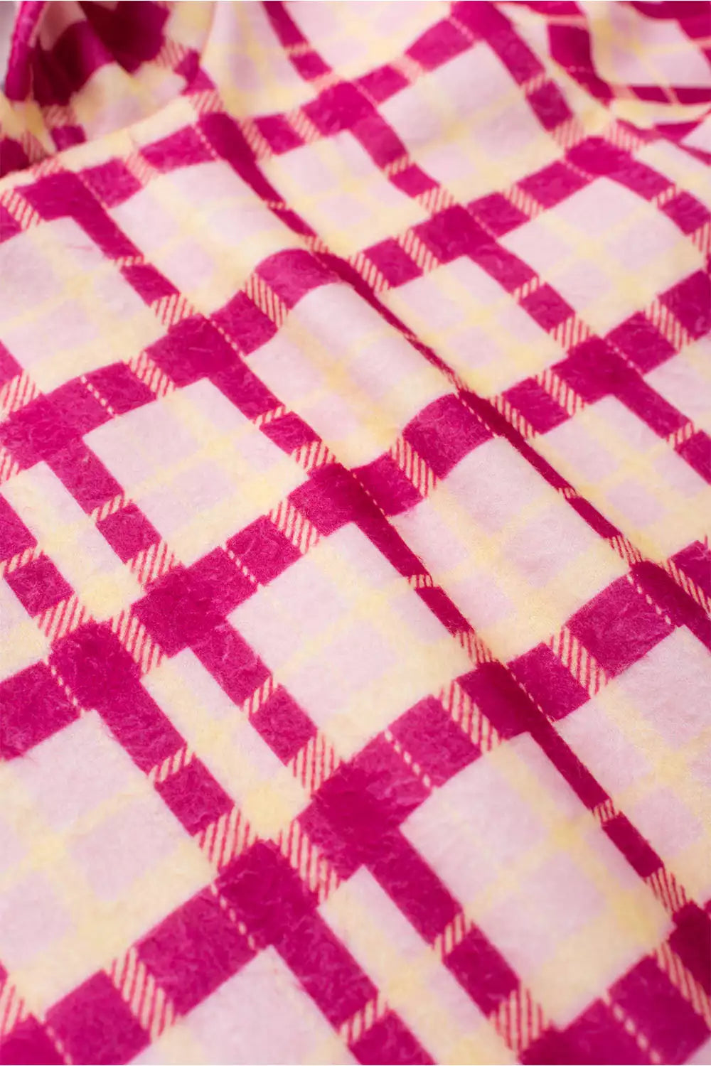 Conjunto de Inverno para Menina Xadrez Encantado Pink