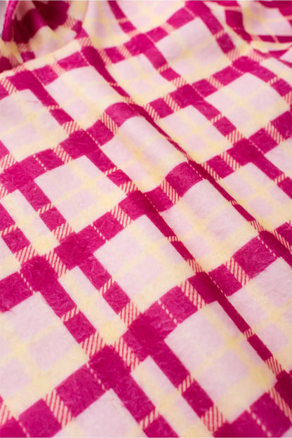Conjunto de Inverno para Menina Xadrez Encantado Pink